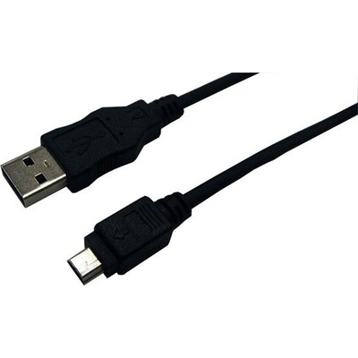 LogiLink CU0014 USB 2.0 A – USB 2.0 mini B 5-pin M/M dátový 1,8m černý