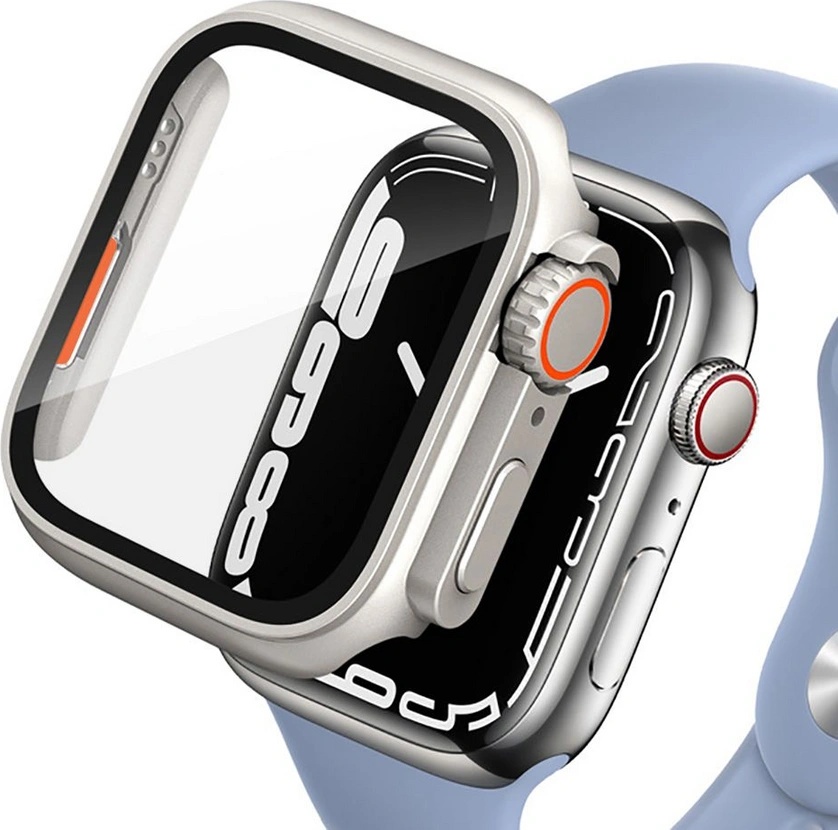 Tech-Protect Кейс с протектор за Apple Watch 4 / 5 / 6 / SE (44mm) от Tech-Protect Defense360 - Titanium/Orange (9490713934807)