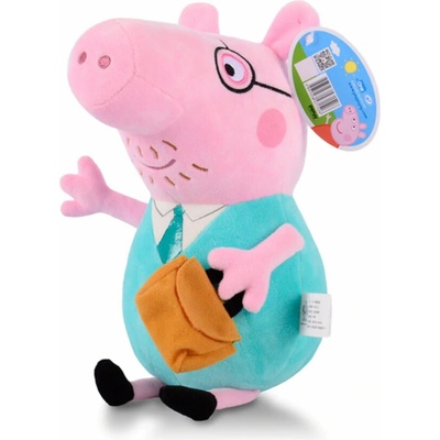 Otecko s taškou Peppa Pig 30 cm