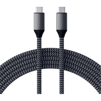 Satechi USB-C to USB-C Charging Cable 100W - USB-C към USB-C кабел за MacBook и устройства с USB-C порт (200 cm) (сив) (ST-TCC2M, ST-TCC2MM)