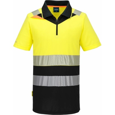 Portwest HI-VIS DX4 DX435 Pánska reflexná polokošeľa HV žltá/čierna S