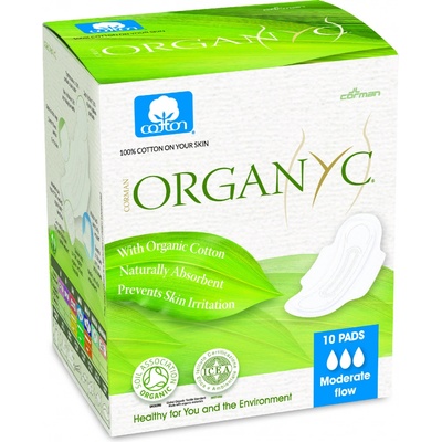 Organyc dámske vložky s krídelkami denný Bio bavlna 10 ks