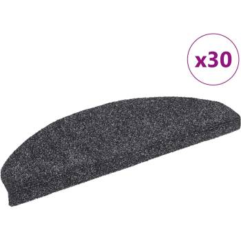 vidaXL Изтривалки за стълби, самозалепващи се, 30 бр. , 65x21x4 см, тъмносиви, полукръгли, големи (3365656)