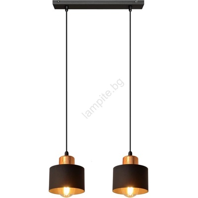 Helam Полилей на въже EDISON 2xE27/15W/230V (HE0896)