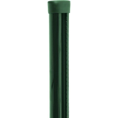 Stĺpik na plot Pilecký Pilclip Zn+PVC okrúhly 230 cm Ø 48 mm s montážnou lištou zelený