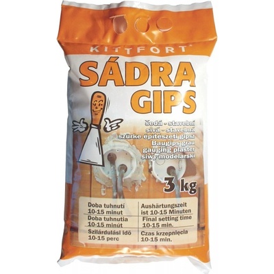 Sádra stavební šedá Kittfort 3 kg