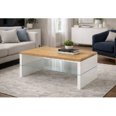 ЕВРОМАР Холна маса madi златен дъб/бял