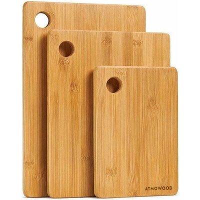 ATMOWOOD Sada prkének z bambusu - 3 ks