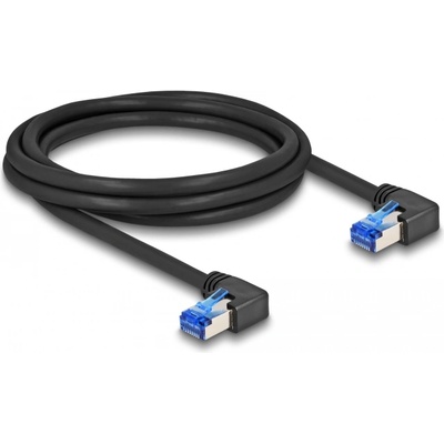 Delock RJ45 мрежов кабел Cat. 6A S/FTP дясно огъване 2 м черен