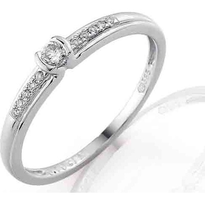 Zásnubní prsten s diamantem bílé zlato brilianty 3860829-0-52-99