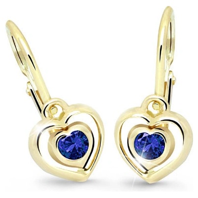 Cutie Jewellery detské zlaté náušnice C2752Z Blue dark