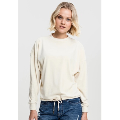 Urban Classics Дамска кадифена блуза в пясъчен цвят Urban Classics Ladies Oversized Velvet Crew sand UB-TB1730-00208 - Бежов, размер S