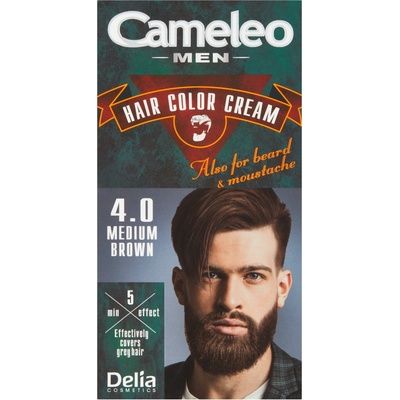 Delia Cameleo Men barva na vlasy 4.0 Medium Brown 30 ml