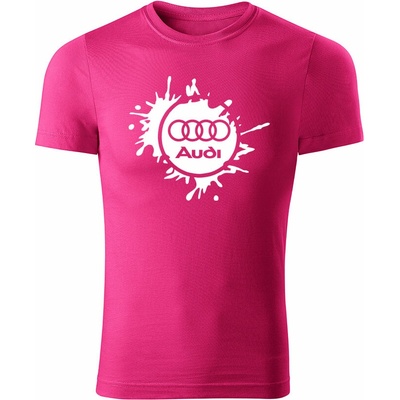 Tričko Audi Splash pánske tričko purpurové biele