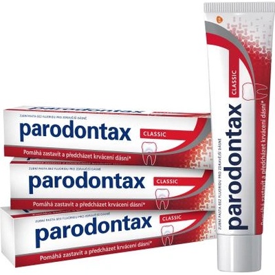 Parodontax Classic Trio паста за зъби без флуорид за намаляване на кървенето на венците и възпалението 3x75 ml