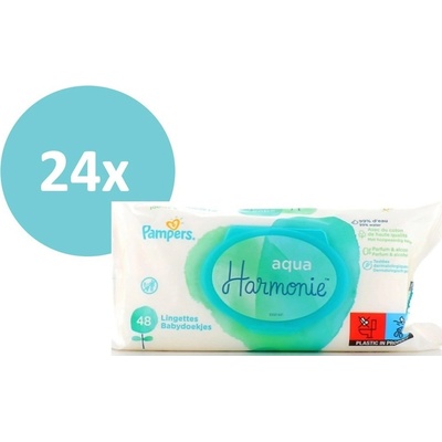 Pampers Vlhčené ubrousky Harmonie Aqua 24 x 48 ks – Zboží Dáma