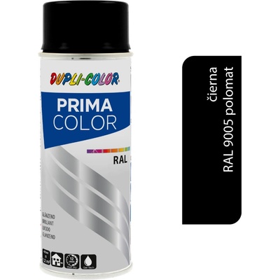 Dupli Color PRIMA sprej 400 ml RAL9005 čierna polomat