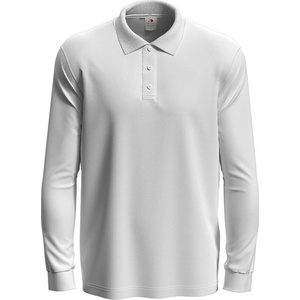 Stedman classic polo long sleeve st3400 / Мъжка поло тениска с дълъг ръкав - бяла s (st3400whis)
