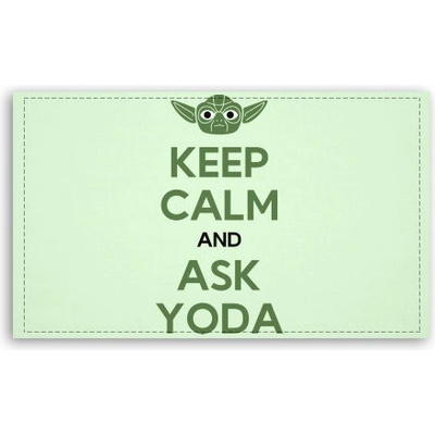 Fotoobraz 120x70 cm velký Keep calm and ask yoda