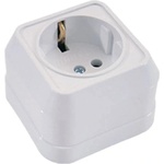 Makel КОНТАКТ ЕДИНИЧЕН ЗА ОТКРИТ МОНТАЖ БЯЛ ip20 makel mimosa (8694407675712)