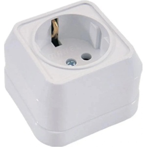 Makel КОНТАКТ ЕДИНИЧЕН ЗА ОТКРИТ МОНТАЖ БЯЛ ip20 makel mimosa (8694407675712)