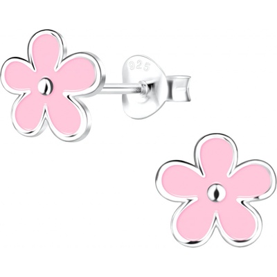Flor de Cristal dětské stříbrné náušnice květinové náušnice 20_00012