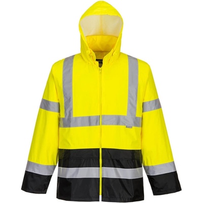 PortWest bunda Hi-Vis Classic Contrast H443 do deště reflexní Žluto-černá
