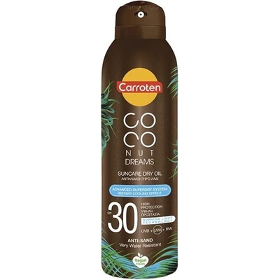 Carroten Слънцезащитно сухо олио, Carroten Coconut Dreams Suncare Dry Oil with Instant Cooling Effect SPF30 150ml
