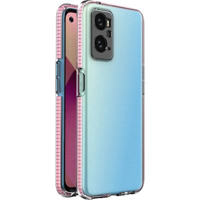 HQWear Силиконов кейс Spring Case за Realme 9i, Oppo A36 / A76 / A96, със светлорозова рамка (9145576265208)