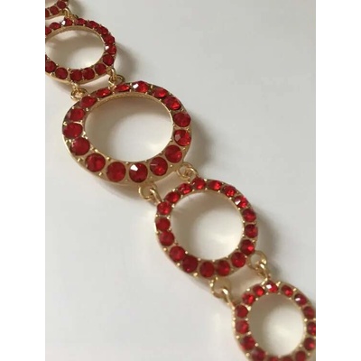 Fashion Jewelry náramek s červenými kamínky 2-bn065