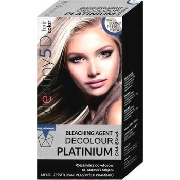 Professional Hair Care Destiny 5D Decolour Platinium bílý platinový melír na vlasy 40 g + 80 ml