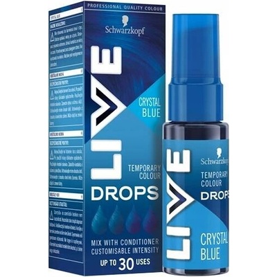 Schwarzkopf Live Drops Smývatelná barva na vlasy Crystal Blue 30 ml