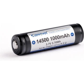 KeepPower Батерия KeepPower 14500A 1000mAh със защита за фенери (0701000018)
