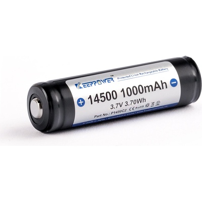 KeepPower Батерия KeepPower 14500A 1000mAh със защита за фенери (0701000018)