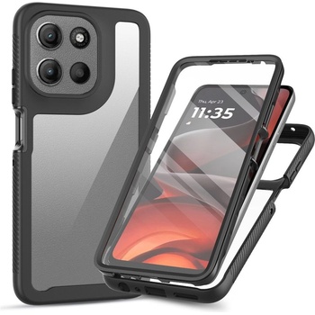 Motorola Прозрачен Калъф за Motorola Moto G56 5G - PC + TPU, Подсилени ъгли, 1.25mm Повдигнат Ръб, Вкл. PET Протектор - 4 Цвята