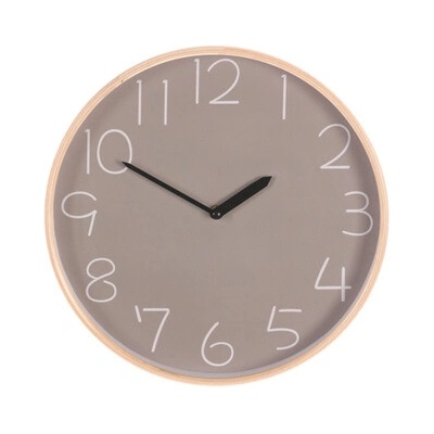 Nástenné hodiny drevené, priemer 32 cm