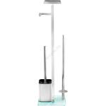 WENKO 23364100 - Четка за WC DEBAR 21x70, 5 cm неръждаема стомана/сатен/бяла (WE0056)
