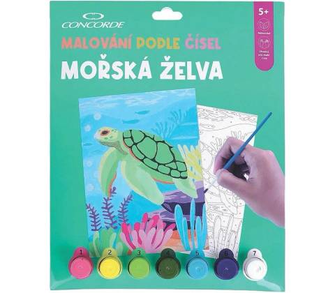 Malování podle čísel želva