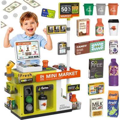 Woopie detská samoobslužná pokladňa mini market s kaviarňou
