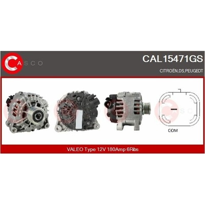ALTERNATOR 12V 180A OE VALEO CAL15471GS