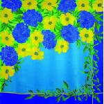 HDupont Silk Scarf Camellias And Peonies 90 x 90 cm (S4619)