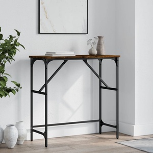 vidaXL Конзолна маса, опушен дъб, 75x32x75 см, инженерно дърво (834062)