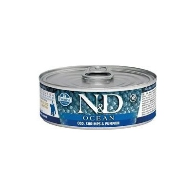 N&D CAT OCEAN Kitten Tuna & Cod & Shrimp & Pumpkin 80 g