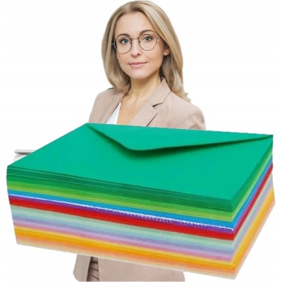 Barevné obálky C6 bez okénka 100 ks