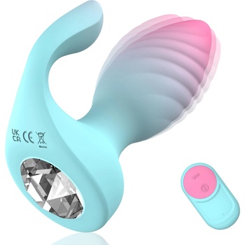 SuperLove Dual Stimulation Vibrating Silicone Anal Gem with Remote