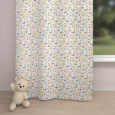 Biante Detský bavlnený záves Sandra SA-006 Farebné bodky na bielom 140x210 cm