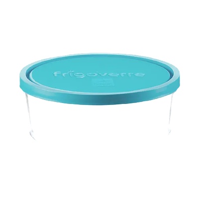 Bormioli rocco FRIGOVERRE-Стъклена кръгла кутия с капак ф18*h7, 8cm 1, 590lt (0110425)