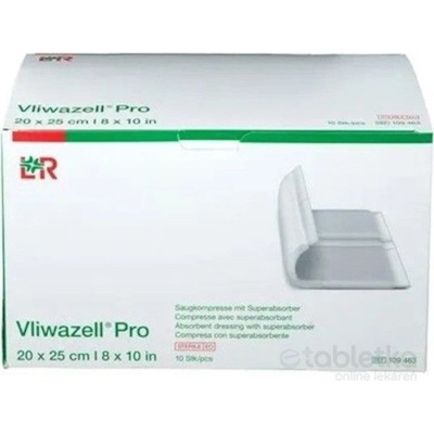 VLIWAZELL PRO KRYTIE NA RANY SUPERABSORPČNÉ, STERILNÉ, 20 X 25 CM 10 KS