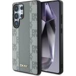 DKNY Кожен калъф DKNY с кариран модел MagSafe за Samsung Galaxy S25 Ultra taupe (DKHMS25LPCPVSLE)