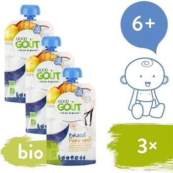 Good Gout Bio Vanilkový jogurt s hruškou 3 x 90 g